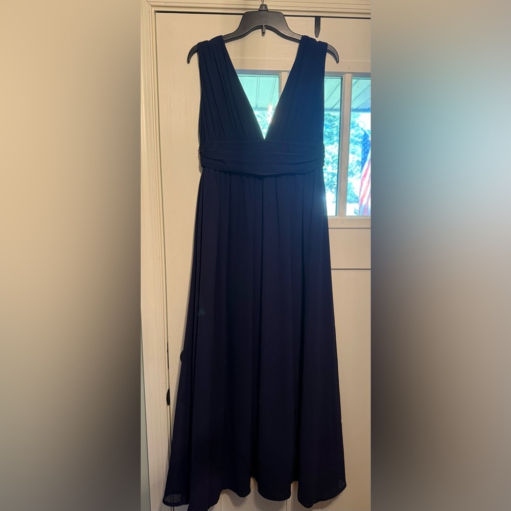 Lulu's Midnight Blue Strapless Dress